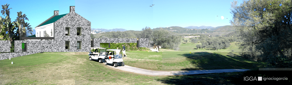 Vista desde tees de golf